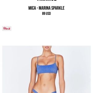 Triangl Swimwear Mica Marina Sparkle Top - S+